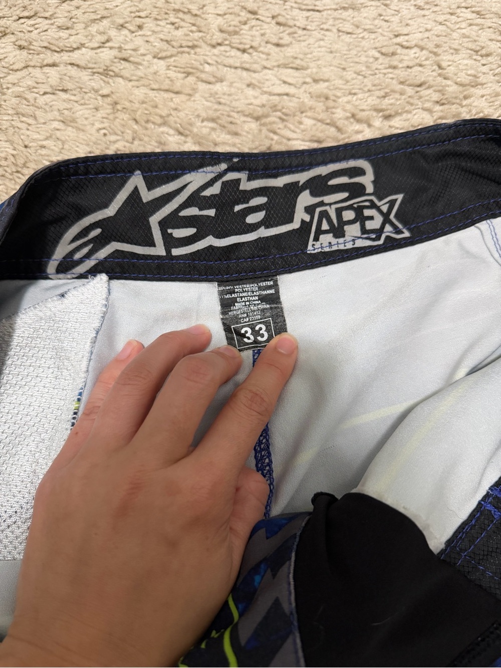 Men's AlpineStars Blue & Black Swim Boardshorts - Picture 3 of 3